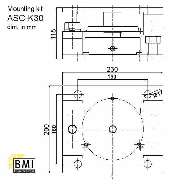 Compressie load cell ASC30000